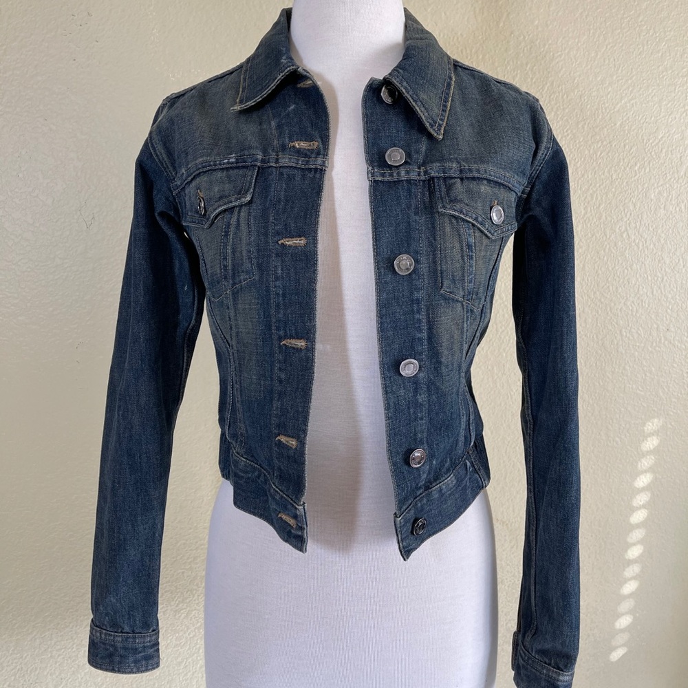 Gucci Denim Button Down Jacket Bleach Wash